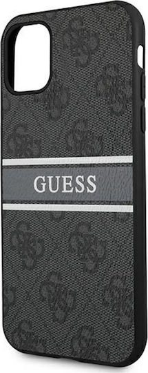 Guess 4G Printed Stripe Back Cover Plastic Gray for iPhone 11
