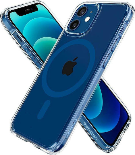 Spigen Ultra Hybrid Mag Plastic / Silicone Back Cover Blue (iPhone 12 / 12 Pro)