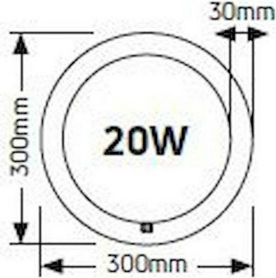 Geyer Geyer Λάμπα LED 20W Τύπου Φθορίου 300mm για Ντουί G10Q και Σχήμα T9 Ψυχρό Λευκό 1900lm