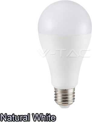 V-TAC VT-2211 LED Bulb 11W for Socket E27 and Shape A60 Natural White 1055lm