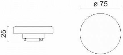 Spot Light LED Крушка 5W за Цокъл GX53 Топло бяло 425лм