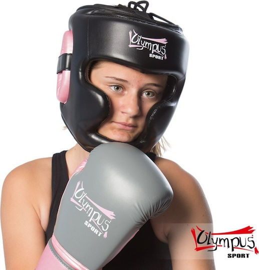 Olympus Sport Head Guard Girly Pu Boxhelm Erwachsene Volles Gesicht Schwarz