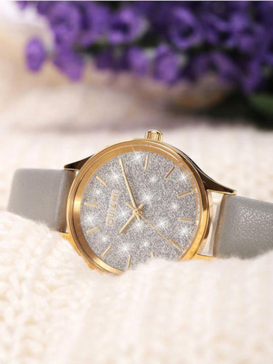 Oui & Me Bichette Women's Watch with Gray Leather Strap