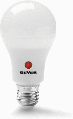 Geyer Φωτοκύτταρο Λάμπα LED 9W για Ντουί E27 και Σχήμα A60 Φυσικό Λευκό 830lm με Φωτοκύτταρο