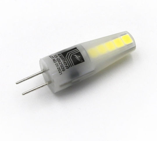 Adeleq LED Bulb 2.5W Fluorescent Type for Socket G4 and Shape T8 Cool White 220lm Dimmable