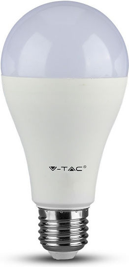 V-TAC VT-2015 Λάμπα LED 15W 130mm για Ντουί E27 και Σχήμα A65 Θερμό Λευκό 1500lm