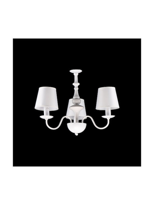 Home Lighting KQ 2576/3 Belo Lustră Suspendare pentru Soclu E14, E.14 Alb