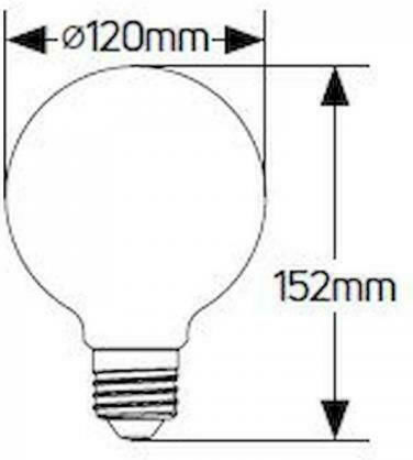 Geyer Λάμπα LED 18W 120mm για Ντουί E27 και Σχήμα G120 Θερμό Λευκό 1800lm