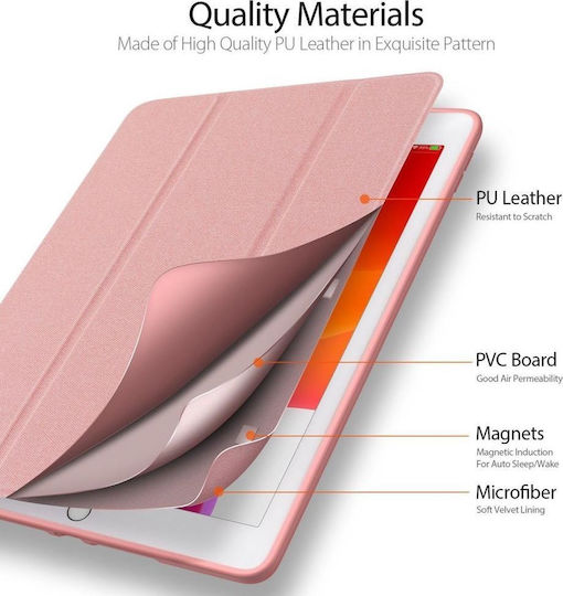 Dux Ducis Domo Flip Cover Ροζ Χρυσή (iPad 2019/2020/2021 10.2'')