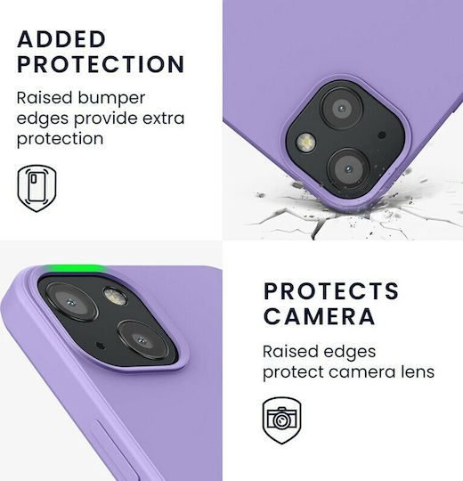 KWmobile Rubberized Back Cover Silicone Violet Lilac (iPhone 13)