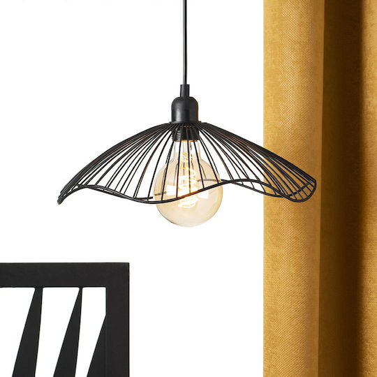 Atmosphera Cháteau Black Ceiling Pendant Light with E27 Socket 34x15.5x34cm