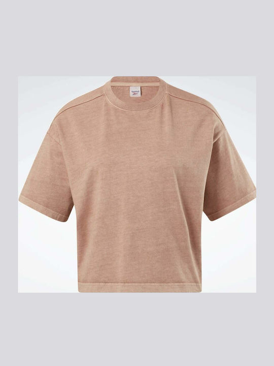 Classics Natural Dye Women's Summer Crop Top Cotton Short Sleeve Canyon Coral