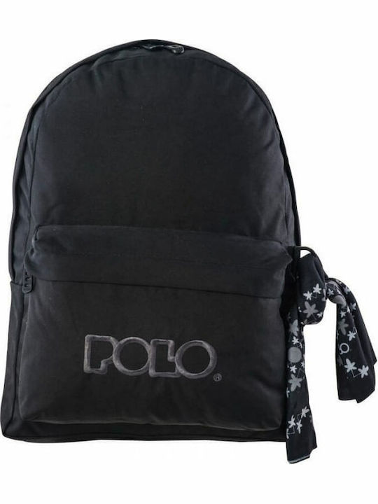 Polo Original Double Scarf School Bag Backpack Junior High-High School in Black color 30lt 2022