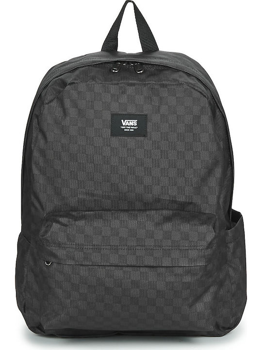 Vans Old Skool Check School Bag Backpack Junior High-High School Black with Water Bottle Holder 22Liters