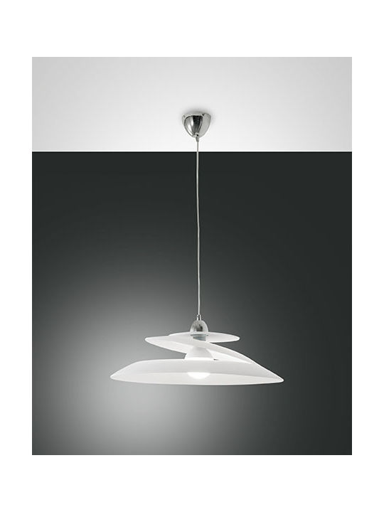 Fabas Luce Aragon Hängelampe Weiß mit Fassung E27 53x200cm.