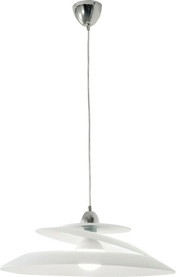Fabas Luce Aragon Pendant Light White with Socket E27 53x200cm