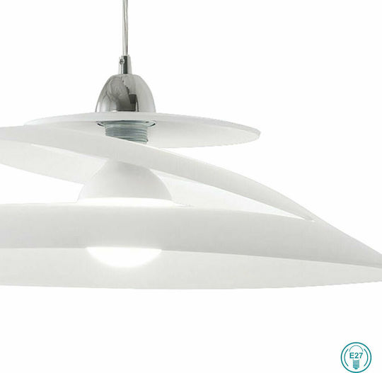 Fabas Luce Aragon Pendant Light White with Socket E27 53x200cm