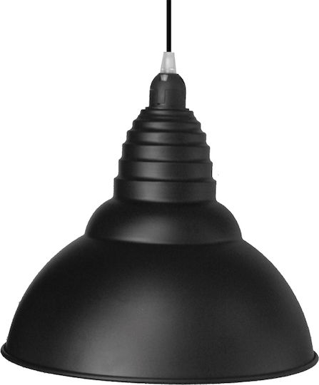 Gallis Rugby Pendant Light Black 32x25cm