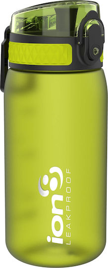 Ion8 Sport Pod Kids Water Bottle Plastic with Straw Non Spill Green 400ml