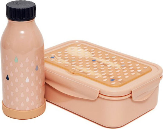 Petit Monkey Sticlă Pentru Copii Termos Din Oțel Inoxidabil Cu Capac Cu Filet Antivărsare Roz 350ml