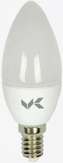 VK Lighting LED Bulb 6W 98mm for Socket E14 and Shape B35 Cool White 540lm