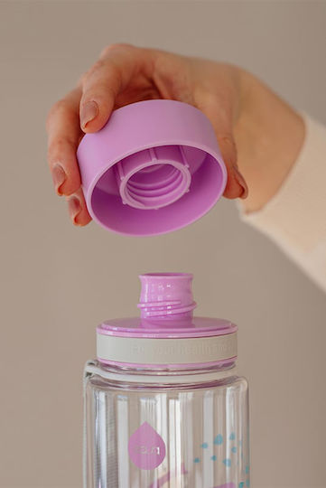 Equa Παιδικό Παγούρι Πλαστικό Non Spill Λιλά 400ml
