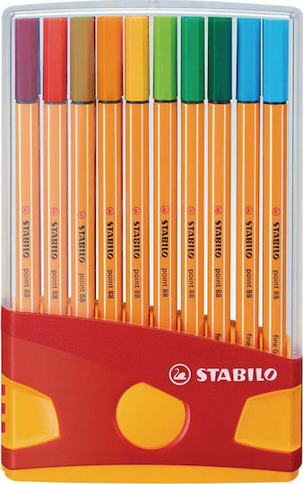 Stabilo Point 88 Μαρκαδόροι Σχεδίου Color Parade St8820-031 0.4mm Σετ 20 χρώματα