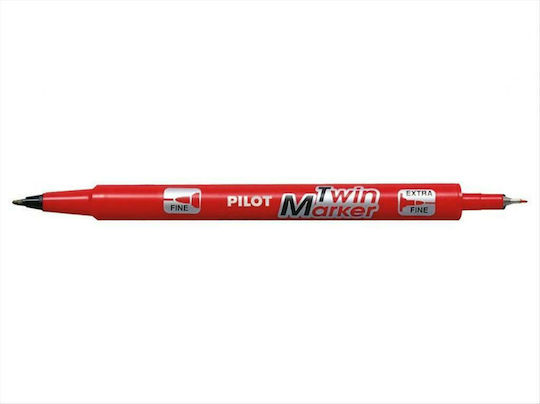 Pilot Twin Marker Μαρκαδόρος Σχεδίου Κόκκινος 2mm