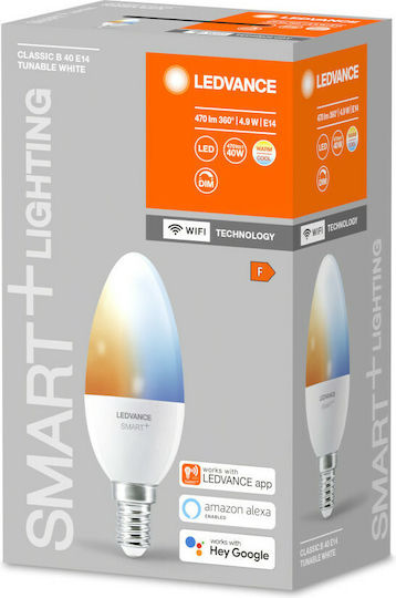 Ledvance Smart Λάμπα LED 5W για Ντουί E14 Ρυθμιζόμενο Λευκό 470lm Dimmable