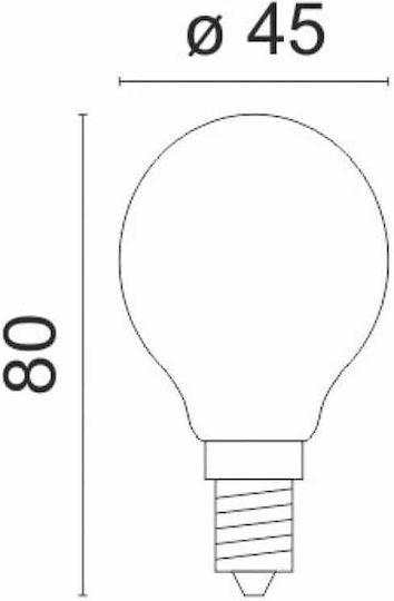Elmark Λάμπα LED 6W για Ντουί E14 και Σχήμα P45 Θερμό Λευκό 500lm