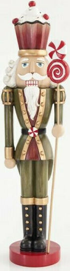 Eurolamp Nutcracker de Crăciun Verde din Plastic Înălțime 45.5cm.