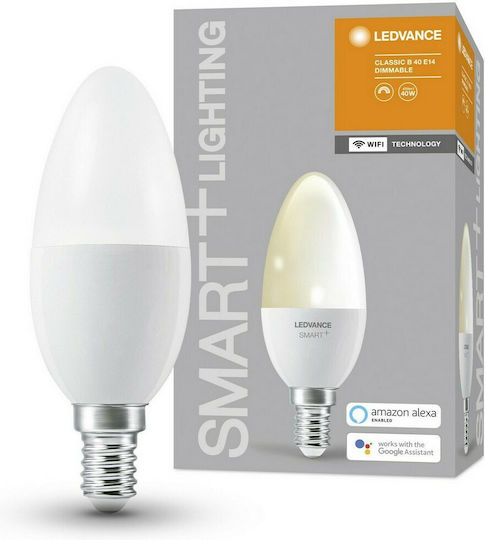 Ledvance Смарт крушка LED 5W за фасунга E14 топло бяло 470лм Димируем