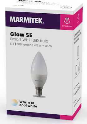 Marmitek Glow SE Smart LED-Lampe 4.5W für Fassung E14 Einstellbar Weiß 380lm Dimmbar