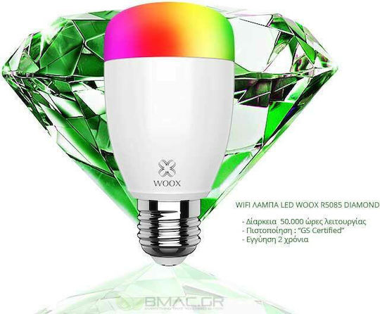 Woox Smart Lampe LED 6W für Fassung E27 RGBW 500lm Dimmbar