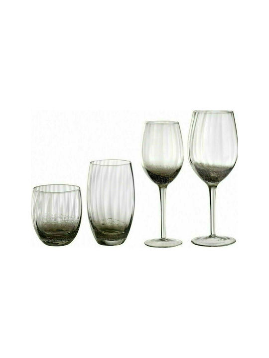 HFA Illusion Set de Pahare pentru Vin Alb din Sticlă în Culoare Gri Fără Colțuri 325ml 5421102 6buc