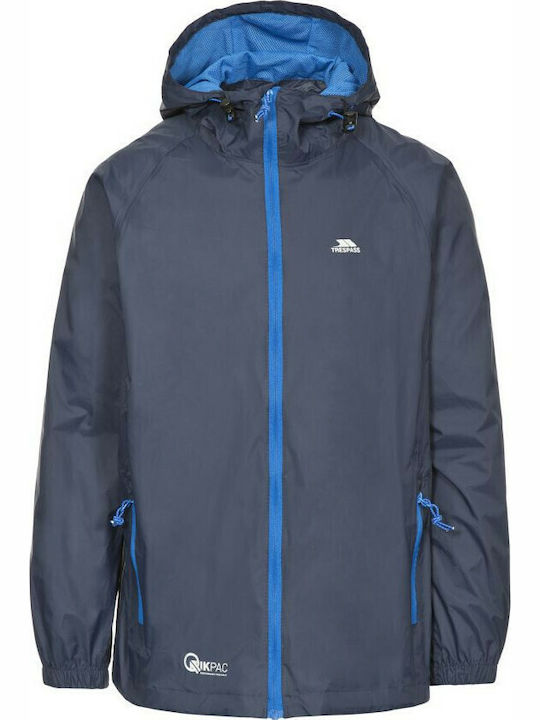 Qikpac Jacke Wasserdicht und Winddicht Marineblau