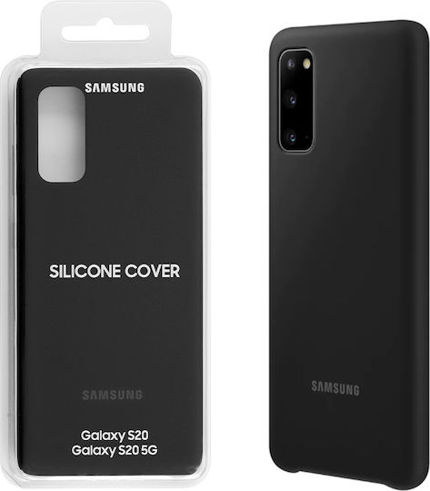Samsung Задна корица Силикон Черен (Galaxy S20)