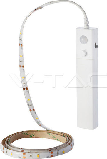 V-TAC Αδιάβροχη Ταινία LED 12V Φυσικό Λευκό Φως 1m Τύπου SMD2835 με Αισθητήρα Κίνησης