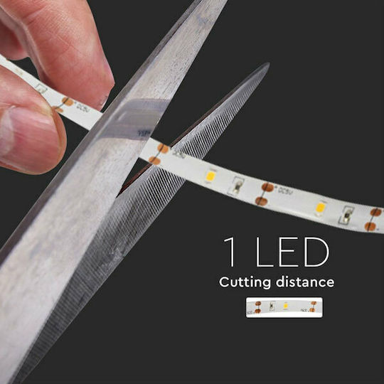 V-TAC Αδιάβροχη Ταινία LED 12V Φυσικό Λευκό Φως 1m Τύπου SMD2835 με Αισθητήρα Κίνησης