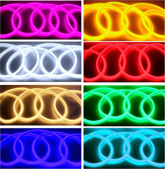 GloboStar Αδιάβροχη Ταινία LED 24V RGB Φως 5m Neon Flex