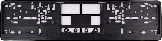 Autoline Car License Plate Frame Plastic 53.5 x 13cm Black 1pcs