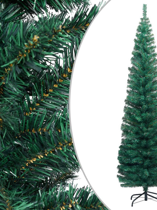 Χριστουγεννιάτικο Δέντρο Πράσινο Slim 180εκ με Μεταλλική Βάση
