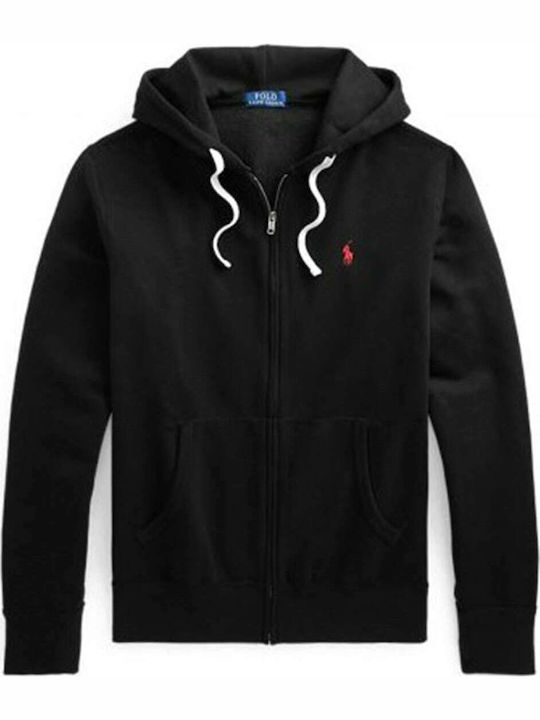 Sweatshirt Fleece with Hood Black