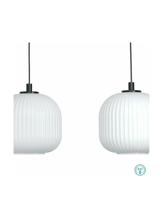 Eglo Mantunalle Pendant Light Three-Light Rail for Socket E27 White