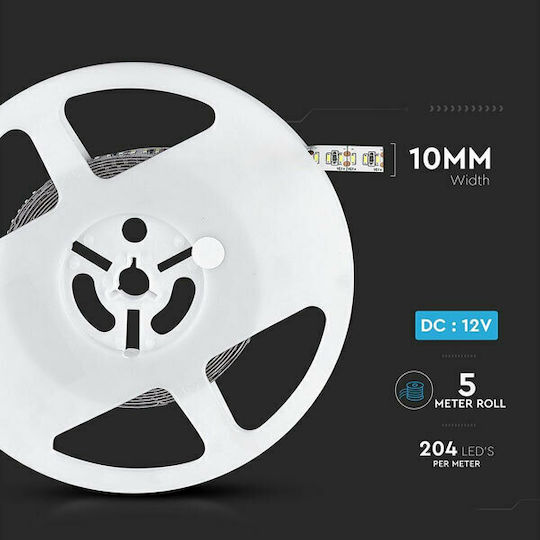 V-TAC LED Strip 12V Cold White Light 5m Type SMD3014