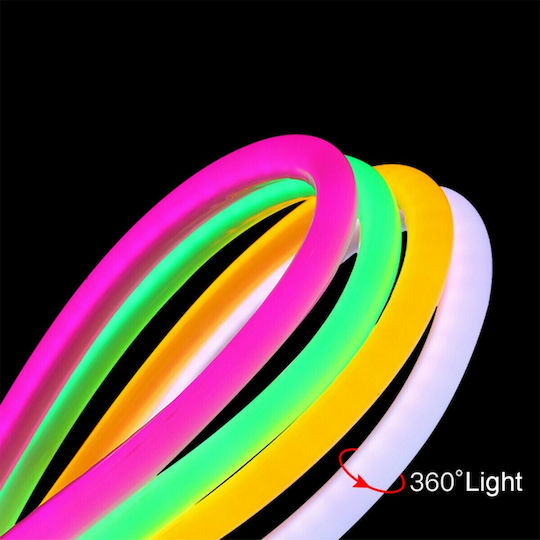 GloboStar Αδιάβροχη Ταινία LED 220V Ροζ Φως 1m Neon Flex