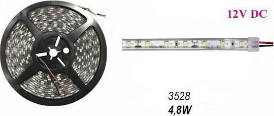 Atman Αδιάβροχη Ταινία LED 12V Ψυχρό Λευκό Φως 5m Τύπου SMD3528
