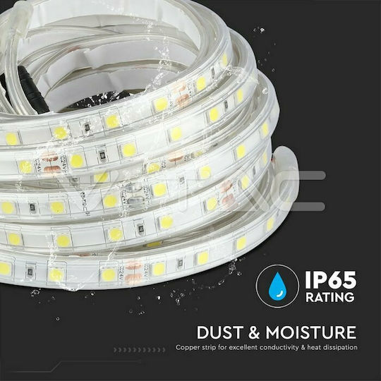 V-TAC Rezistent la apă Bandă LED 24V Alb Cald Lumină 5m Tip SMD5050