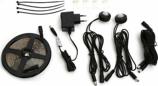 Platinet LED-Streifen 12V Warmes Weiß Licht 2x1.5m Typ SMD2835 mit Bewegungssensor