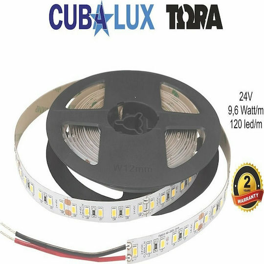 Cubalux Waterproof LED Strip 24V Natural White Light 5m